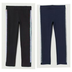 Нові штани, лосіни, легінси для дівчинки з паєтками збоку h&m 92 98 104 110