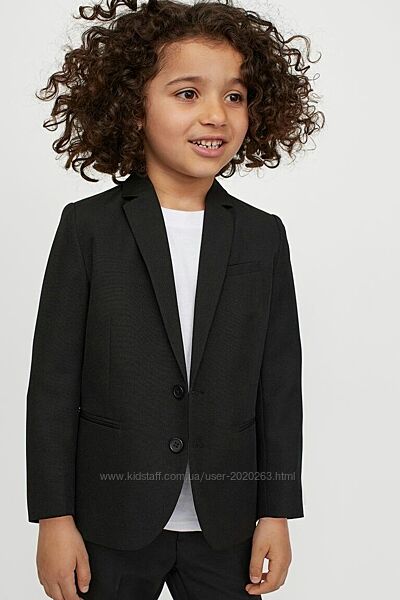 Новий класичний піджак чорного кольору для хлопчика h&m 122 128 134
