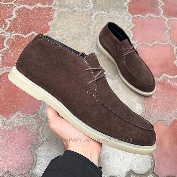 Новинка Замшеві лофери на байці великий розмір