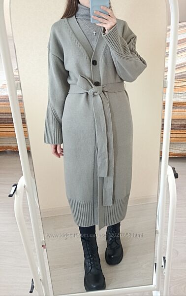 H&M вовняний довгий кардиган, преміум колекції