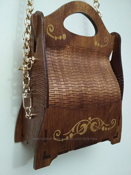 Оригинальная деревянная сумочка