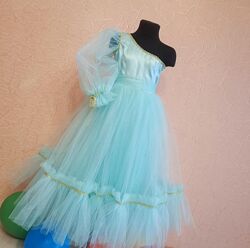 Сукня пишна, святкова, мятного кольору. Сукня на випуск в садок. Плаття 
