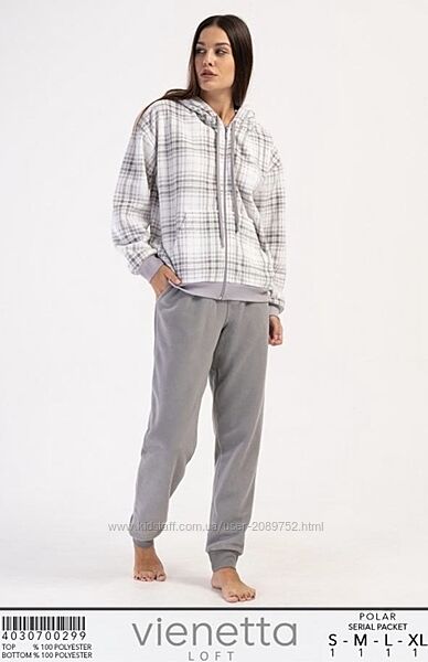 Теплі флісові піжами на змійці