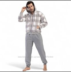 Чоловічі флісові піжами на змійці