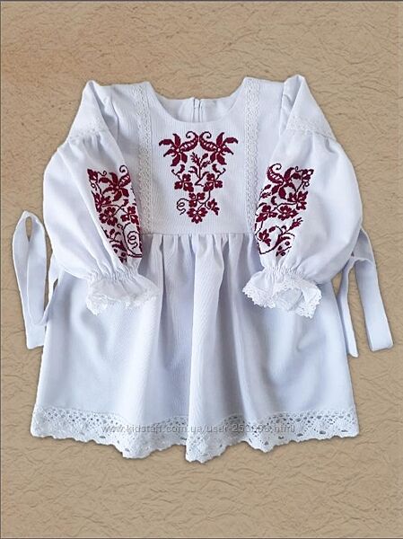 Вишита сукня для дівчинки. Ручна вишивка. Домоткане полотно.