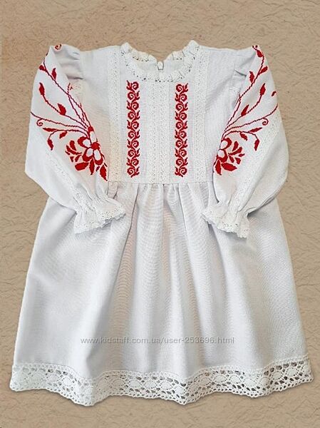 Вишита сукня для дівчинки. Ручна вишивка. Домоткане полотно.