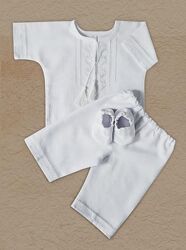 Комплект для хрещення . Ручна вишивка, домоткане полотно 100 бавовна