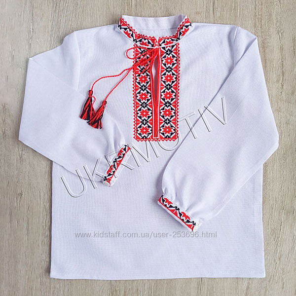 Вишиванка для хлопчика. Ручна вишивка, домоткане полотно 100 бавовна