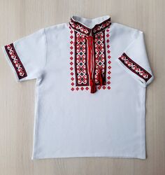 Вишиванка для хлопчика. Ручна вишивка, домоткане полотно 100 бавовна