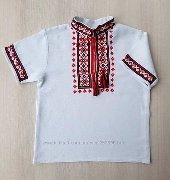 Вишиванка для хлопчика. Ручна вишивка, домоткане полотно 100 бавовна