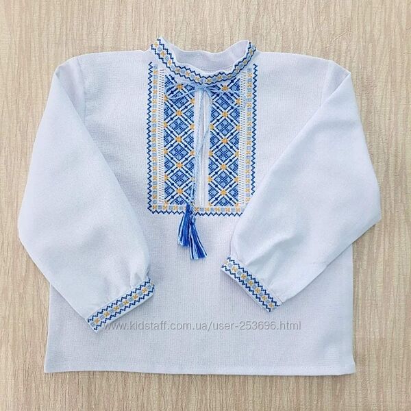 Вишиванка для хлопчика. Ручна вишивка, домоткане полотно 100 бавовна