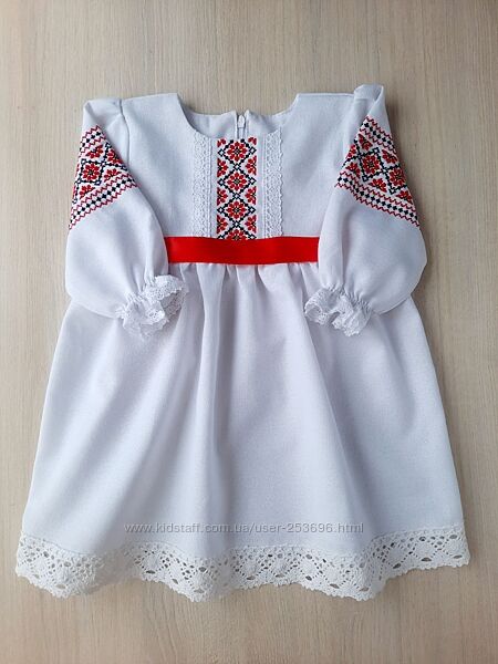 Сукня-вишиванка  з ручною вишивкою по домотканому полотну100 бавововна