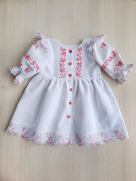 Сукня-вишиванка  з ручною вишивкою по домотканому полотну100 бавововна