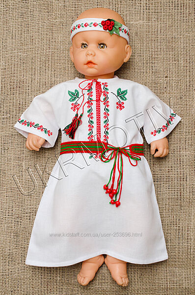 Комплект для хрещення . Ручна вишивка, домоткане полотно 100 бавовна