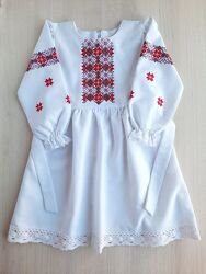 Сукня-вишиванка з ручною вишивкою по домотканому полотну100 бавововна
