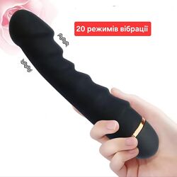 Вібратор рельєфний чорний