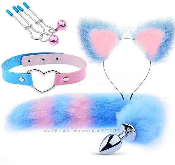 Набор ушки ошейник пробка хвостик