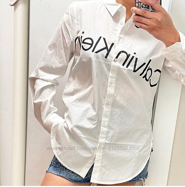 Calvin klein, жіноча бавовняна блуза, оригінал, нова з бірками