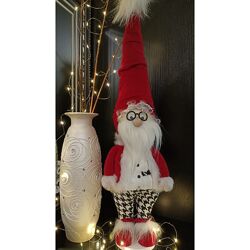 Гном новорічний в окулярах 70см ручна робота