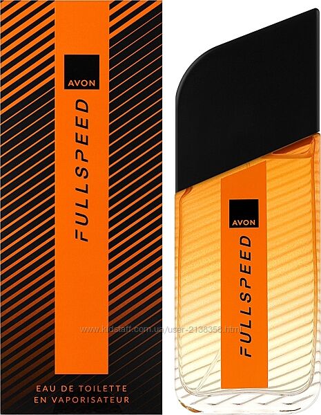 Туалетна вода full speed для нього, 100 мл, ейвон фул спид оранжевий