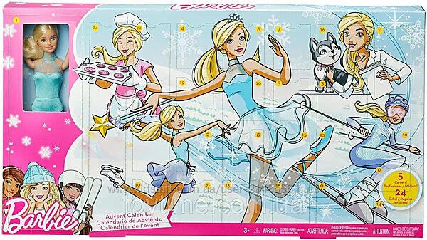 Barbie advent calendar професії.