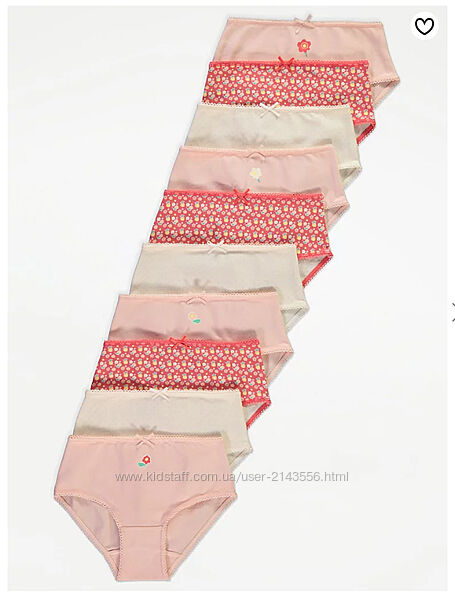 Набір з 10ти трусиків George р. 5-6, 7-8, 8-9 років.