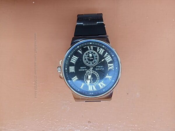 Чорний чоловічий годинник Ulysse Nardin