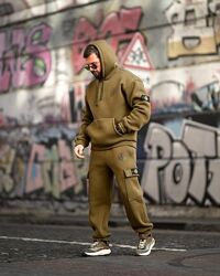 Зимовий спортивний костюм на флісі Stone Island oliva 4 ВТ6929