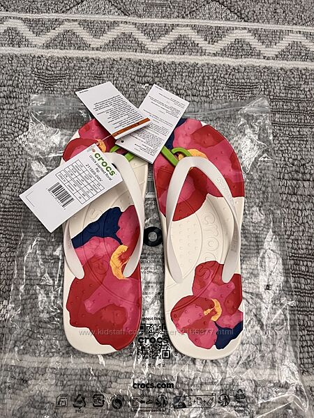 Crocs Painted Floral Flip размер W7