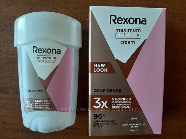 Кремовий дезодоран антиперспірант rexona max protection Confidence рексона