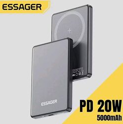 Зовнішній магнітний акумулятор ESSAGER 5000mAh Magnetic Power Bank