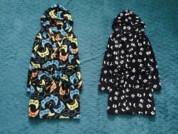 10-11 рок. Primark махровий флісовий халат Літери і Плейстейшн банний, тепл