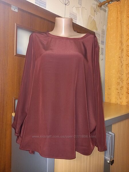 Шикарная блуза, цвет шоколад, размер ХL - 18 - 52