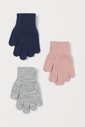 Перчатки H&M для девочек  4-8 лет 