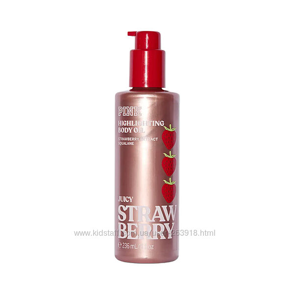 Олія-хайлайтер/бронзатор для тіла juicy strawberry highlighting body oil  