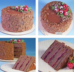 Торт Наполеон малина - двойной шоколад Елена Крохмаль