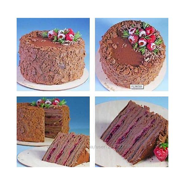 Торт Наполеон малина - двойной шоколад Елена Крохмаль