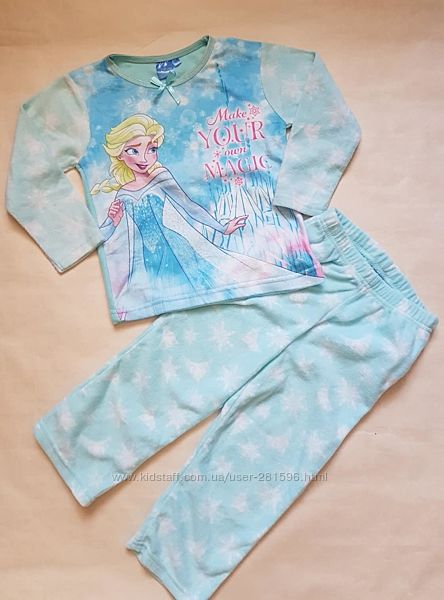 Пижама флис Disney 98, 104-110р - Эльза, Тролли