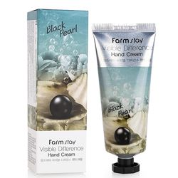 Крем для рук із чорними перлами FarmStay Visible Difference Black Pearl 