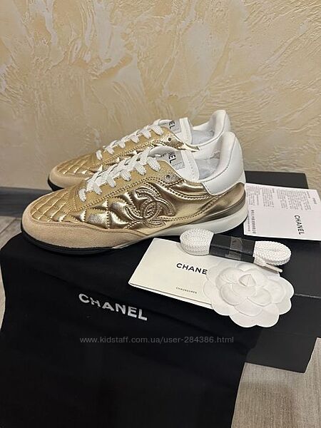 Кросівки Chanel в стилі ретро з ромбами, натуральна шкіра new 38,39