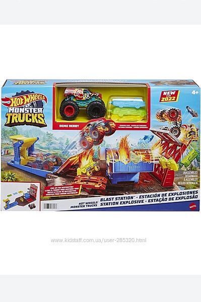 Ігровий набір Hot Wheels Monster Trucks Пригоди на станції