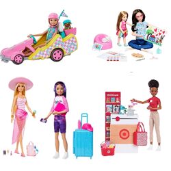 Ляльки Барбі Barbie Підліток арт терапія гонщиця тварини trevel profession