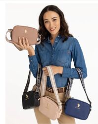 Брендова сумка US Polo ASSN, Crossbody, оригінал, синя, чорна